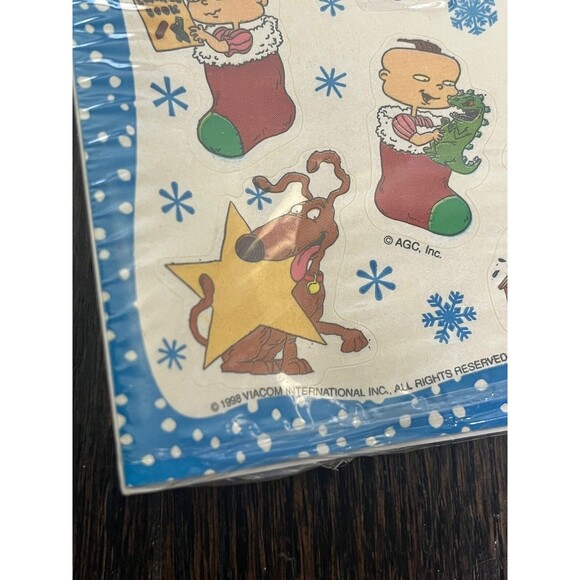 Rugrats Christmas Stickers Lot Of 3 American Greetings NOS Factory Sealed - Picture 3 of 4